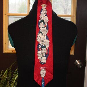 Canadian Cartoonist Andy Donato “re-BILL-ding” Political Themed Tie VTG 1992